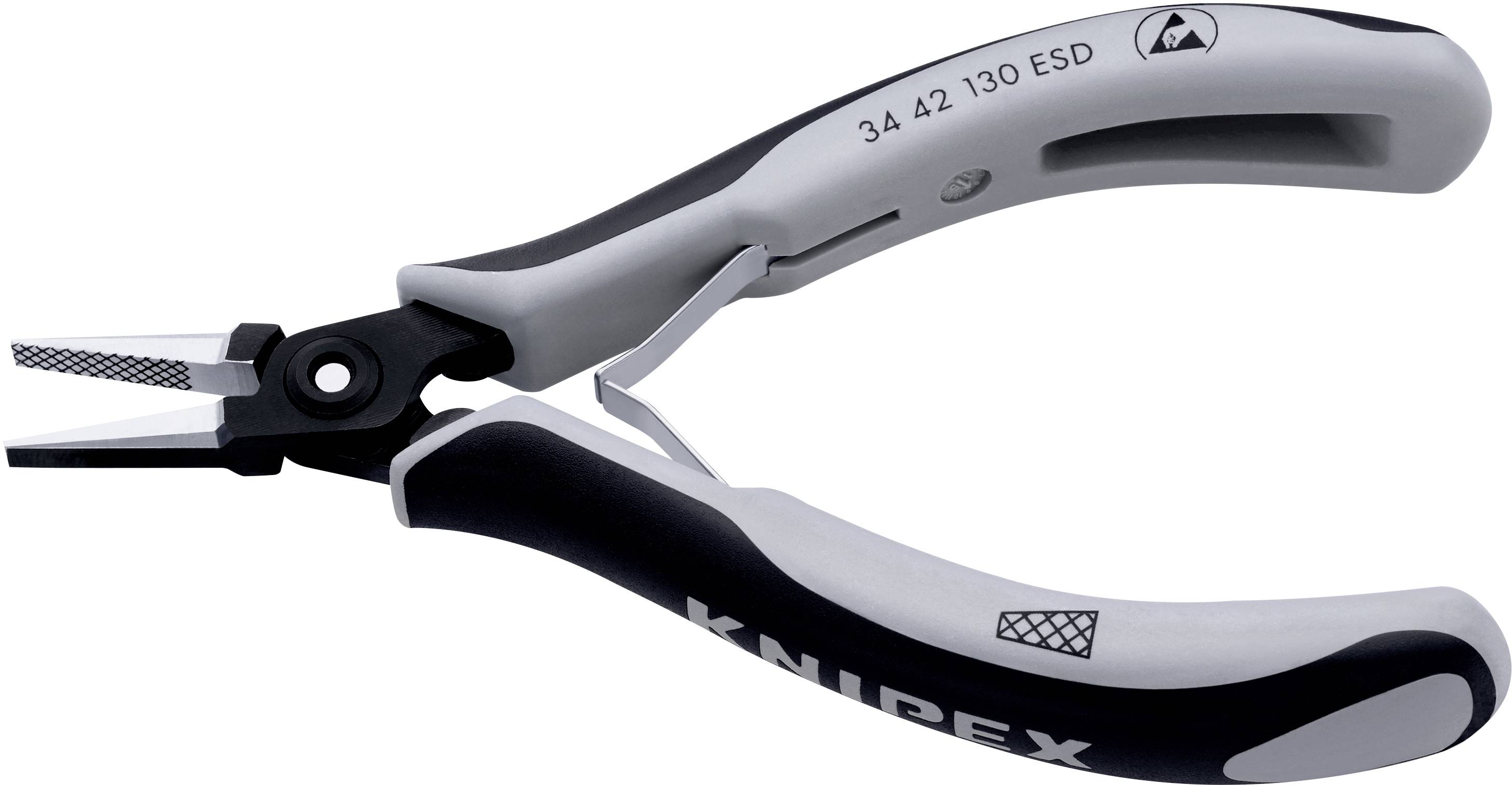 Knipex 34 42 130 ESD ESD Flachzange Chrom-Vanadium Kugellagerstahl 130mm