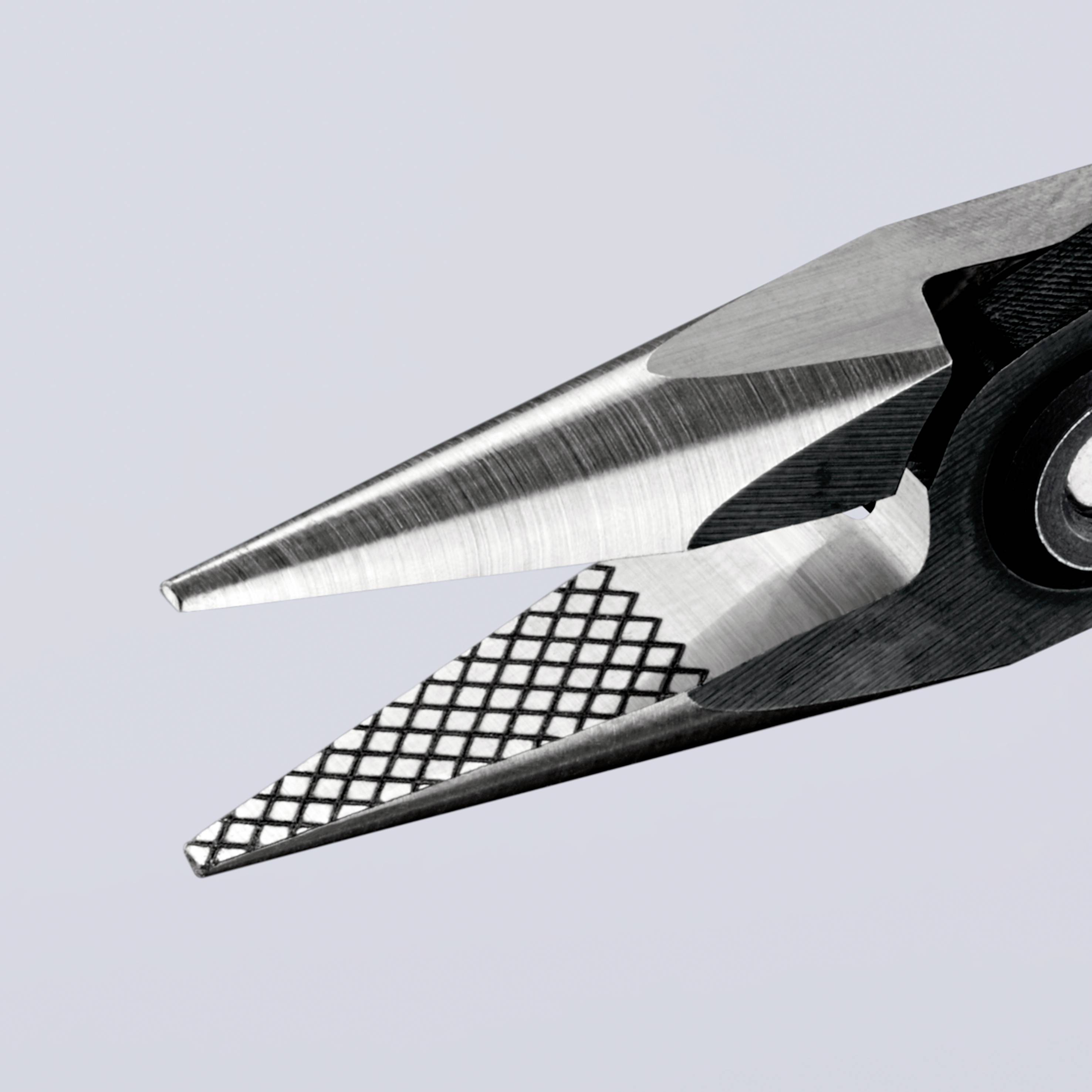 Knipex 34 52 130 Elektronik- u. Feinmechanik Flachrundzange Chrom-Vanadium Kugellagerstahl 130mm