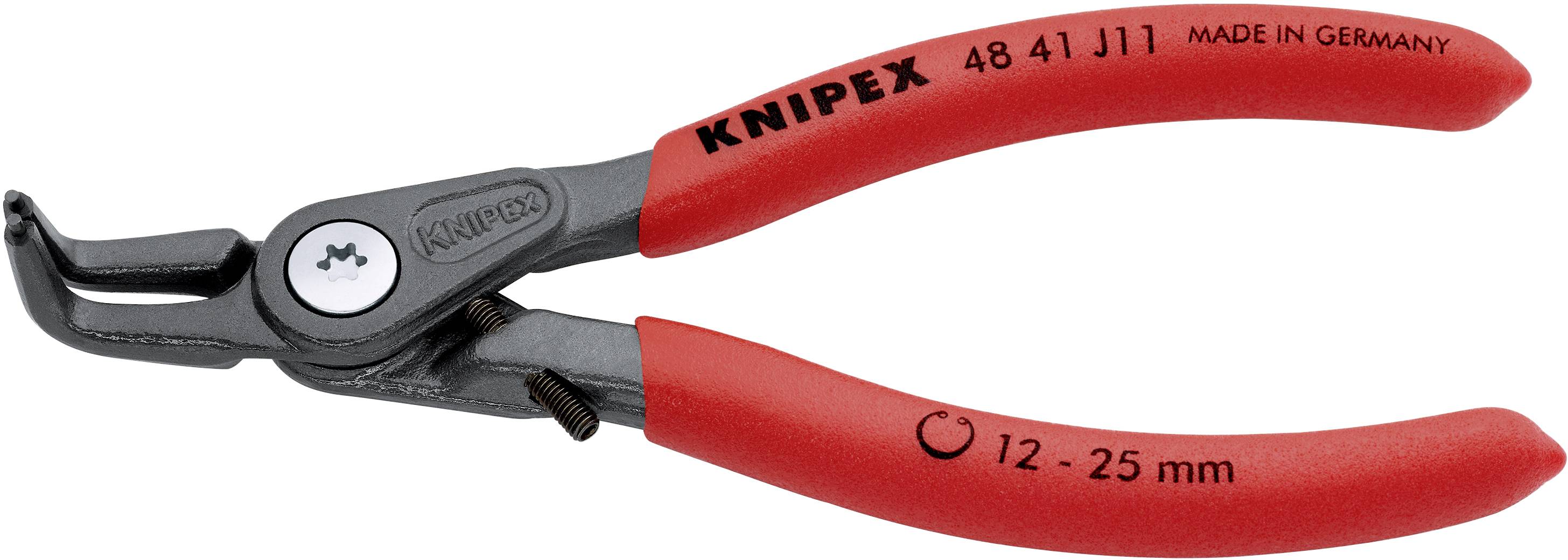 Knipex 48 41 J11 Seegeringzange Passend für (Seegeringzangen) Innenringe 12-25mm Spitzenform (Details) abgewinkelt 90°