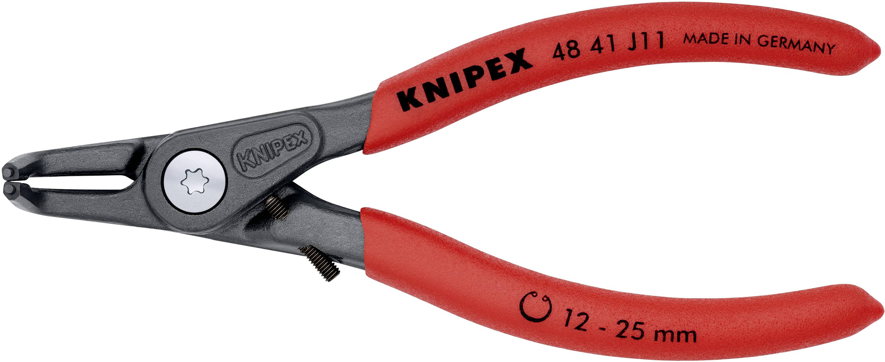 Knipex 48 41 J11 Seegeringzange Passend für (Seegeringzangen) Innenringe 12-25mm Spitzenform (Details) abgewinkelt 90°