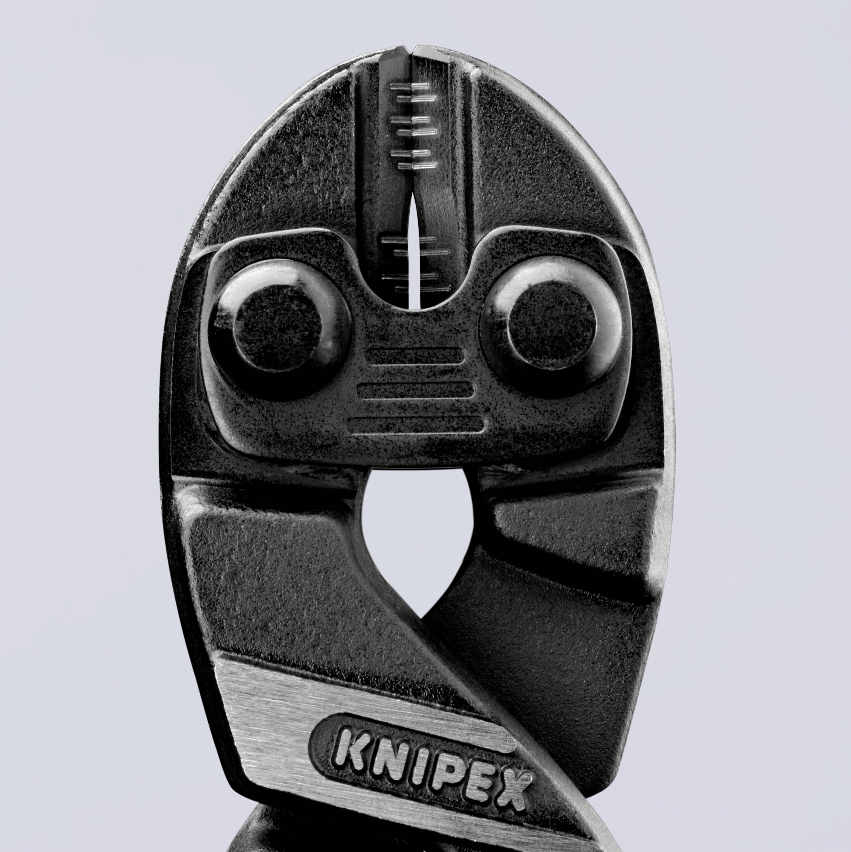 Großer Bolzenschneider von Knipex mit schwarzem, robustem Design.