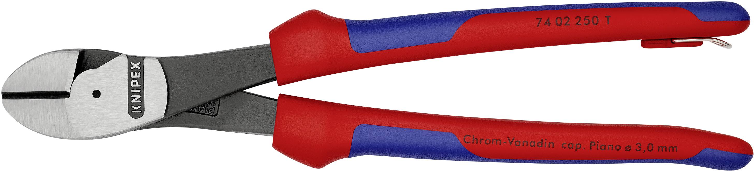 Knipex 74 02 250 T Werkstatt Kraft-Seitenschneider mit Sicherungsöse 250mm
