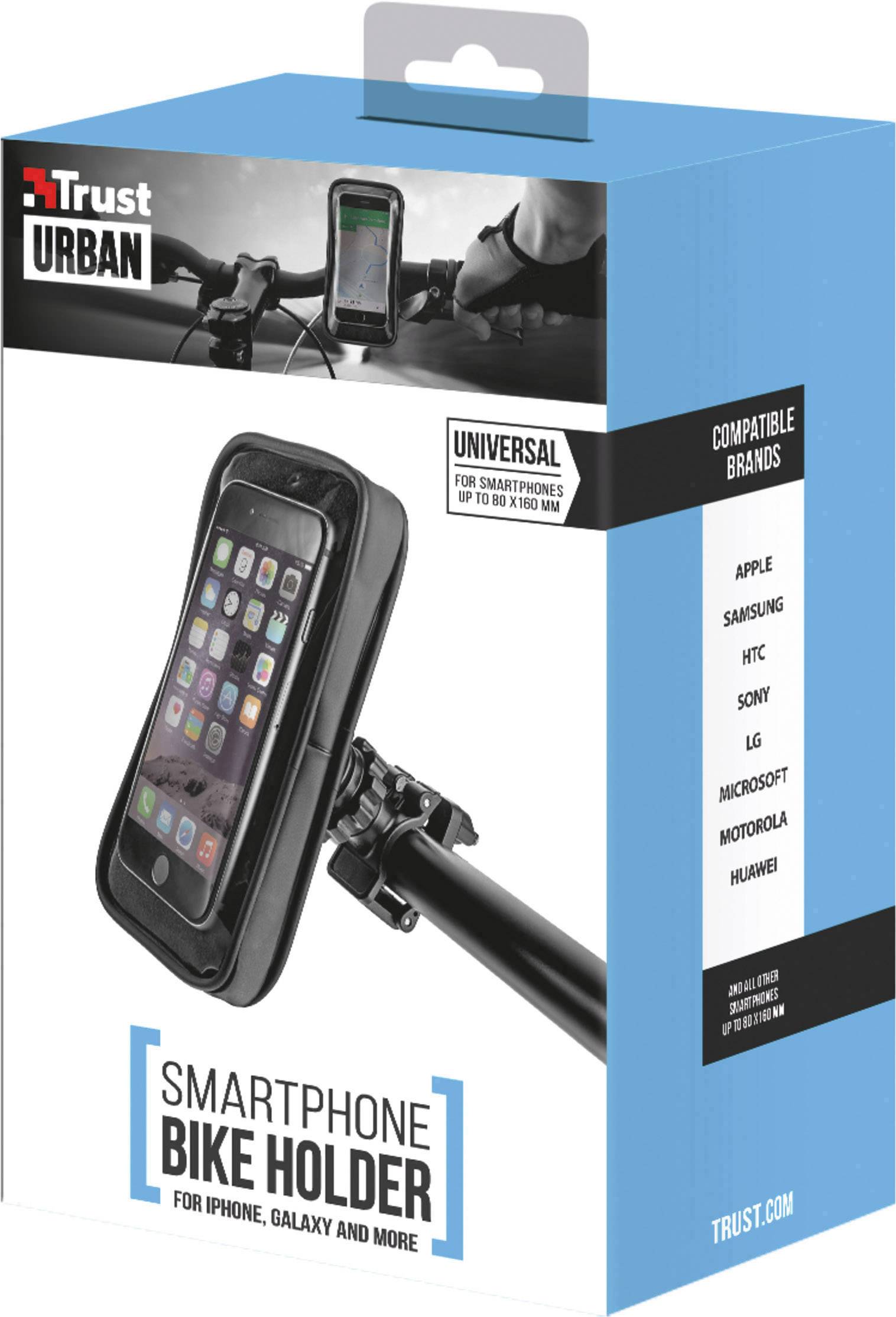 Trust Weatherproof Bike Holder Handy Haltetasche Fahrrad Passend für Handy-Modell: Universeel Breite (max.): 80 mm