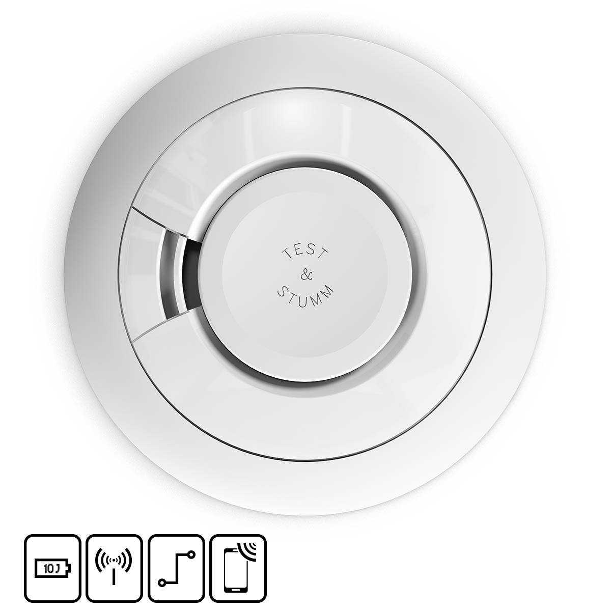 Ei Electronics i-serie Rauchwarnmelder inkl. 10 Jahres-Batterie, vernetzbar, auf Funk umrüstbar batteriebetrieben (Ø x H) 115mm
