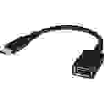 Renkforce USB-Kabel USB 3.2 Gen1 (USB 3.0 / USB 3.1 Gen1) USB-C® Stecker, USB-A Buchse 0.15m Schwarz mit OTG-Funktion, vergoldete