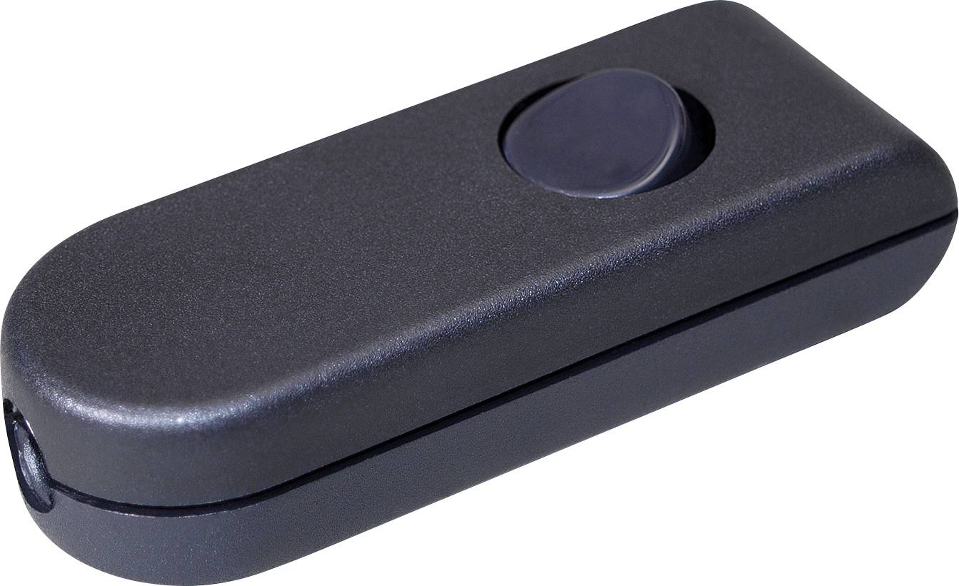 InterBär 8093-204.01 Schnurschalter Schwarz, Weiß 1 x Aus/Ein 2A 1St.