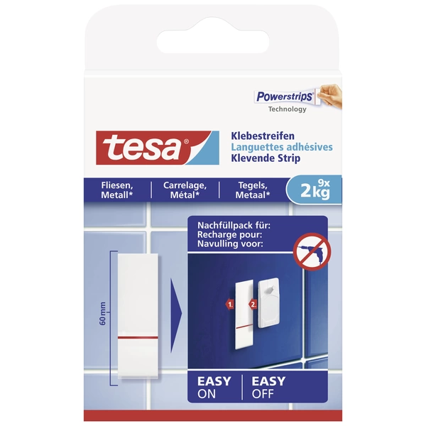 TESA 77760 Klebestreifen Weiß Inhalt: 9St. TESA 77760 Klebestreifen Weiß Inhalt: 9St.