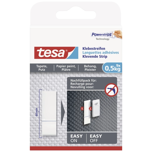 TESA 77770 Klebestreifen Weiß Inhalt: 9St. TESA 77770 Klebestreifen Weiß Inhalt: 9St.