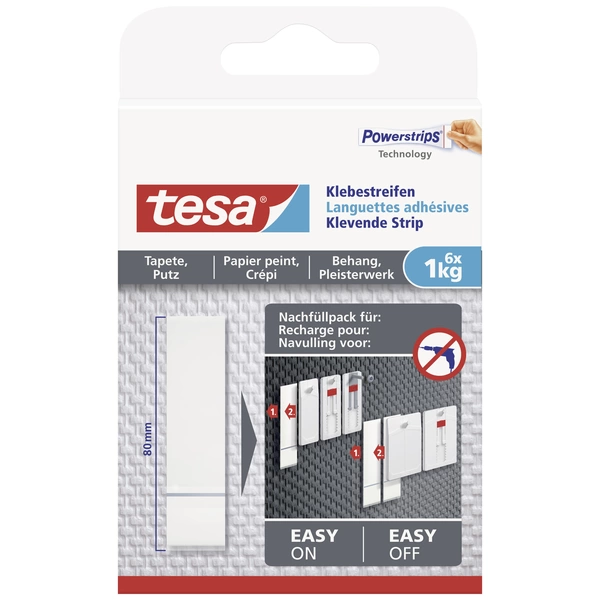 TESA 77771 Klebestreifen Weiß Inhalt: 6St. TESA 77771 Klebestreifen Weiß Inhalt: 6St.