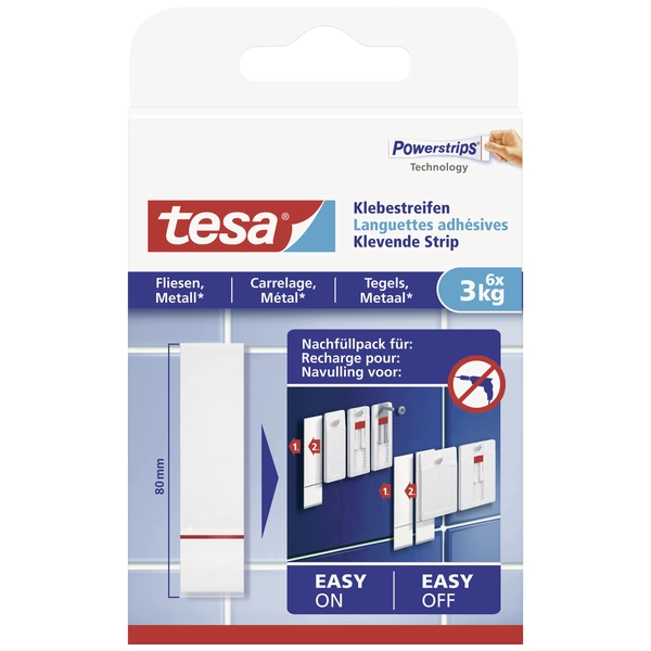 TESA 77761 Klebestreifen Weiß Inhalt: 6St. TESA 77761 Klebestreifen Weiß Inhalt: 6St.