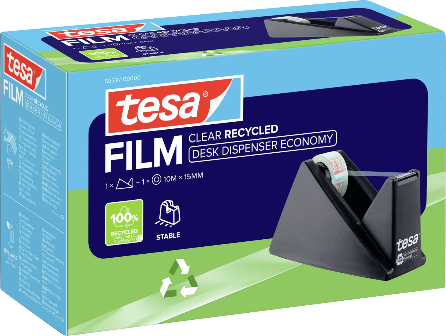 tesa Klebeband-Abroller Schwarz Rollenbreite (max.): 19 mm