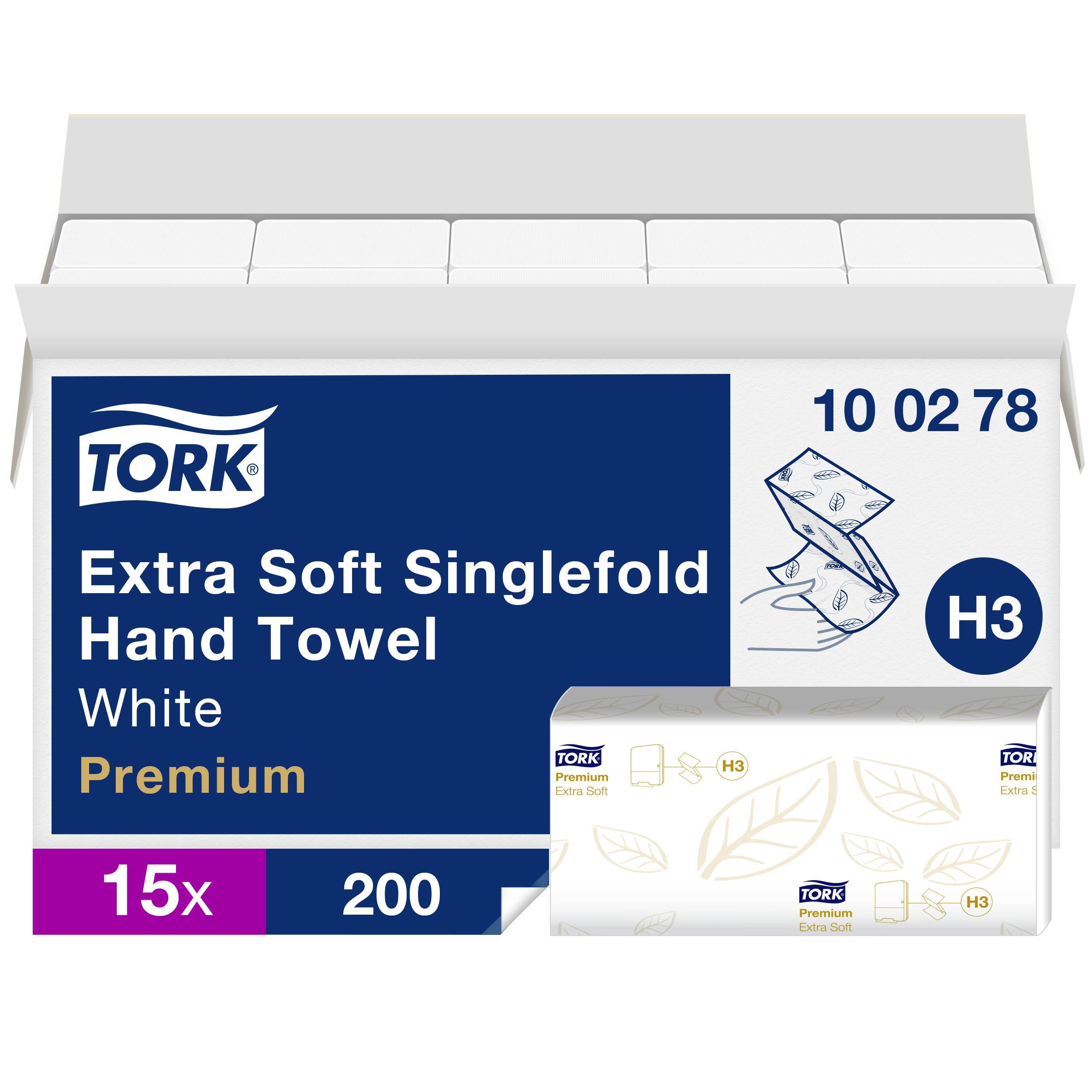 TORK 100278 Zickzack Premium Papierhandtücher (L x B) 23cm x 22.6cm Hochweiß 3000St.