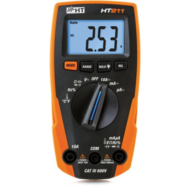 HT Instruments HT211 Hand-Multimeter digital CAT III 600V Anzeige (Counts): 4000 HT Instruments HT211 Hand-Multimeter digital CAT III 600V Anzeige (Counts): 4000