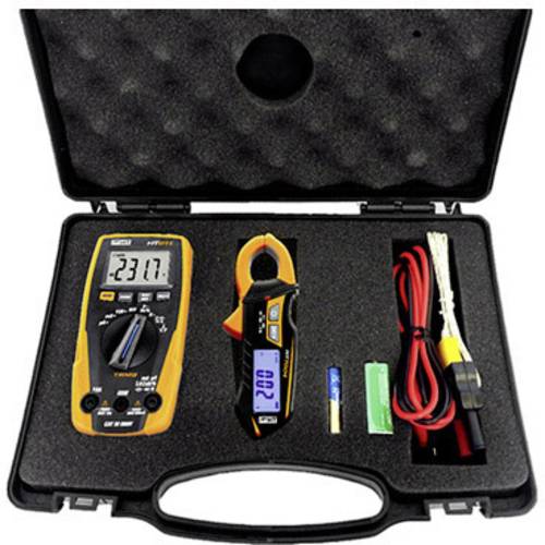 HT Instruments e-KIT Hand-Multimeter, Stromzange digital CAT III 600V Anzeige (Counts): 4000