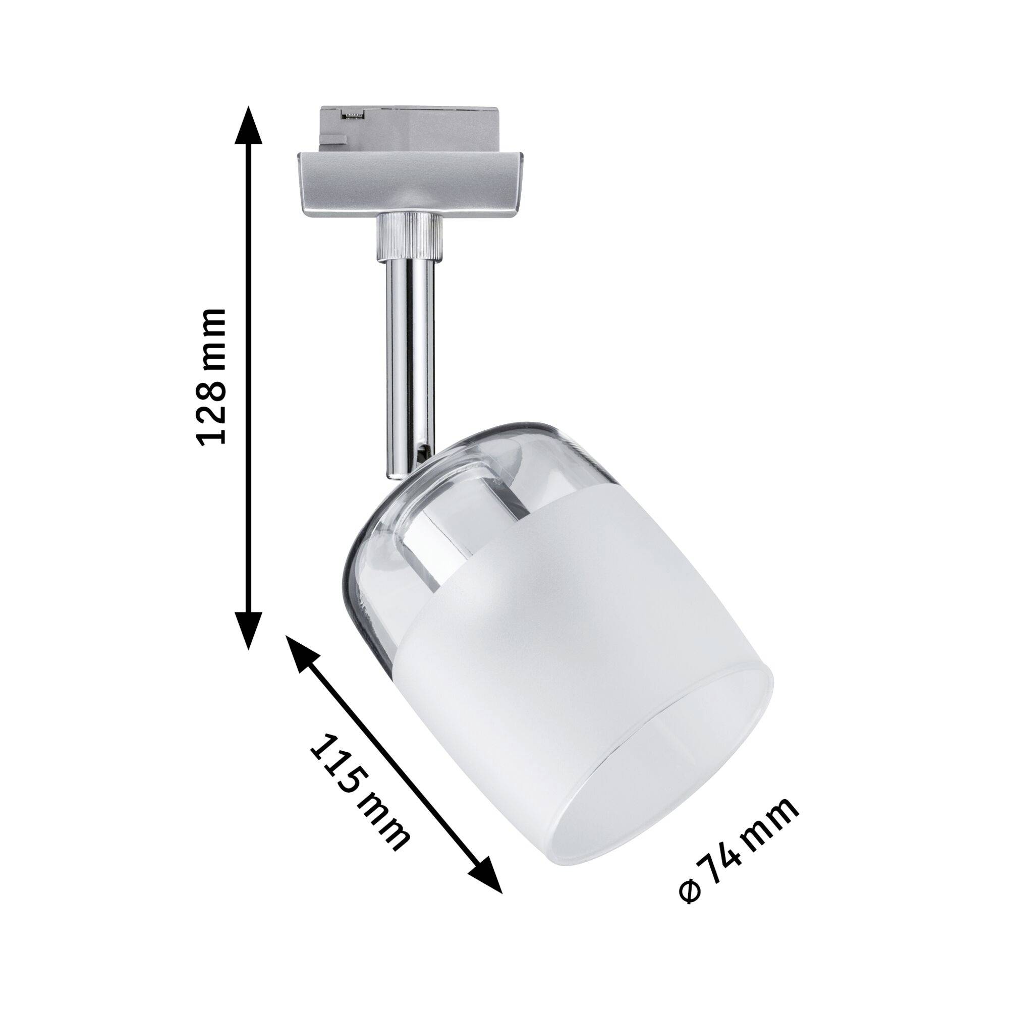 Paulmann Blossom Hochvolt-Schienensystem-Leuchte URail G9 10W LED Chrom (matt), Satin