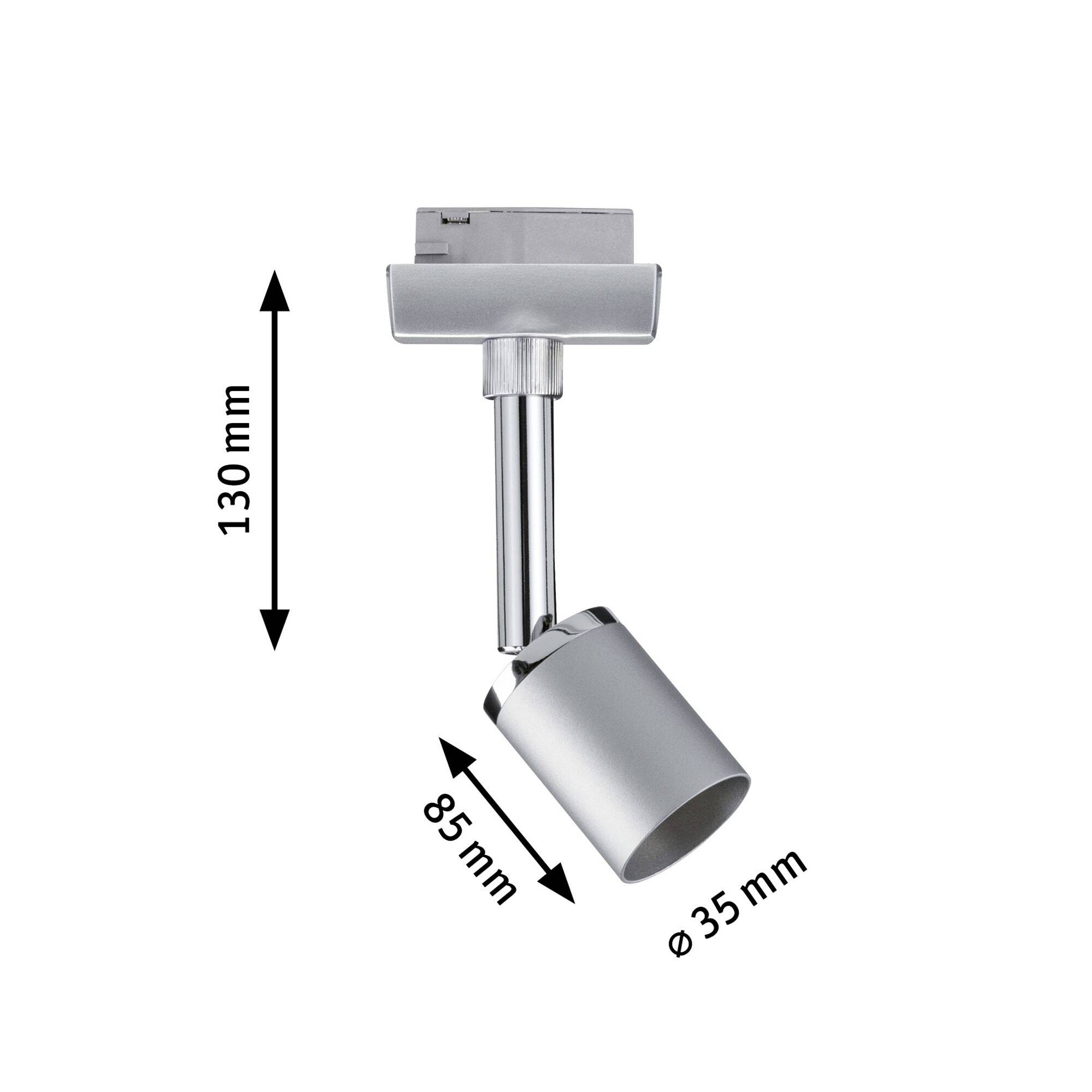 Paulmann Pure II Hochvolt-Schienensystem-Leuchte URail GU10 10 W LED Chrom (matt), Chrom