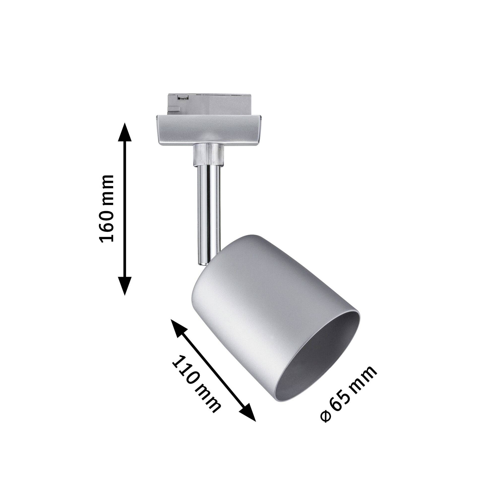 Paulmann Cover Hochvolt-Schienensystem-Leuchte URail GU10 10W LED Chrom (matt), Chrom