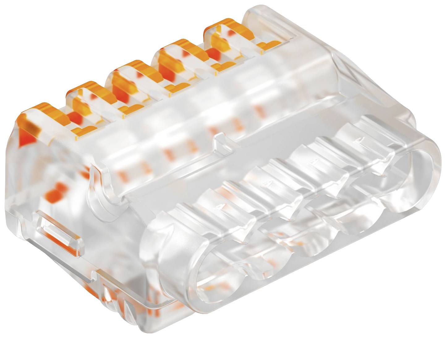 OBO Bettermann 2054458 61 525 FL Verbindungsklemme flexibel: 0.2-2.5mm² starr: 0.2-2.5mm² Polzahl: 5 Transparent-Orange