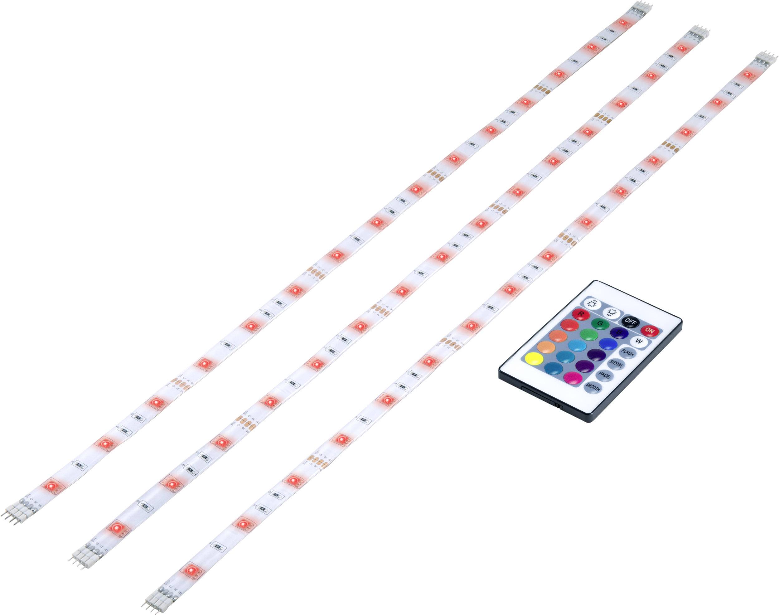 Renkforce LED-Streifen-Komplettset mit USB-Anschluss 5V 1.5m RGB