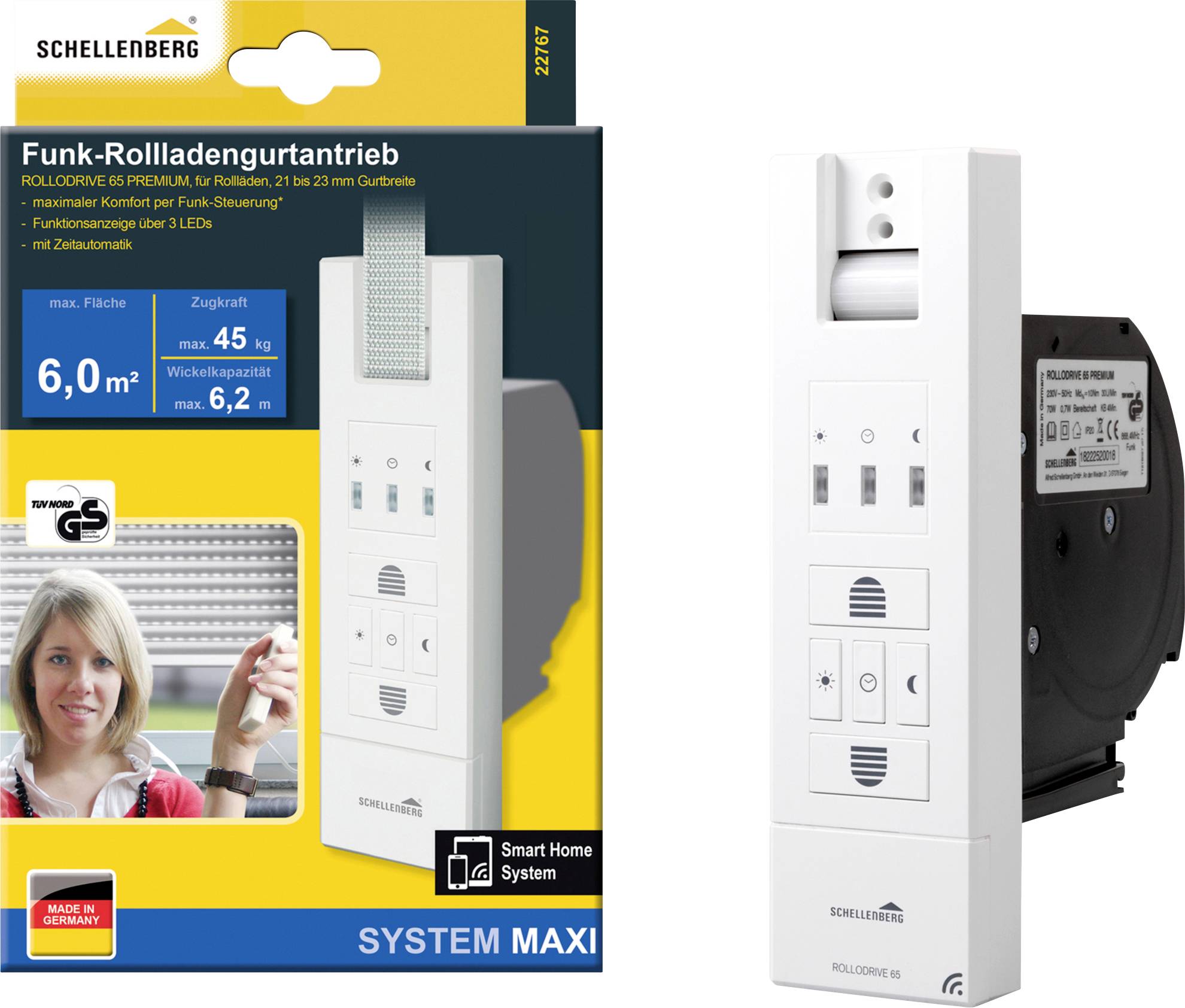 10528 Schellenberg SmartHome Gurtwickler Unterputz