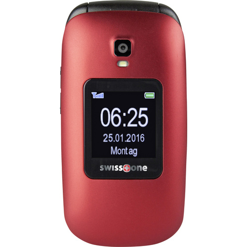 Téléphone portable à clapet pour séniors 2.4 pouces swisstone BBM 625 rouge