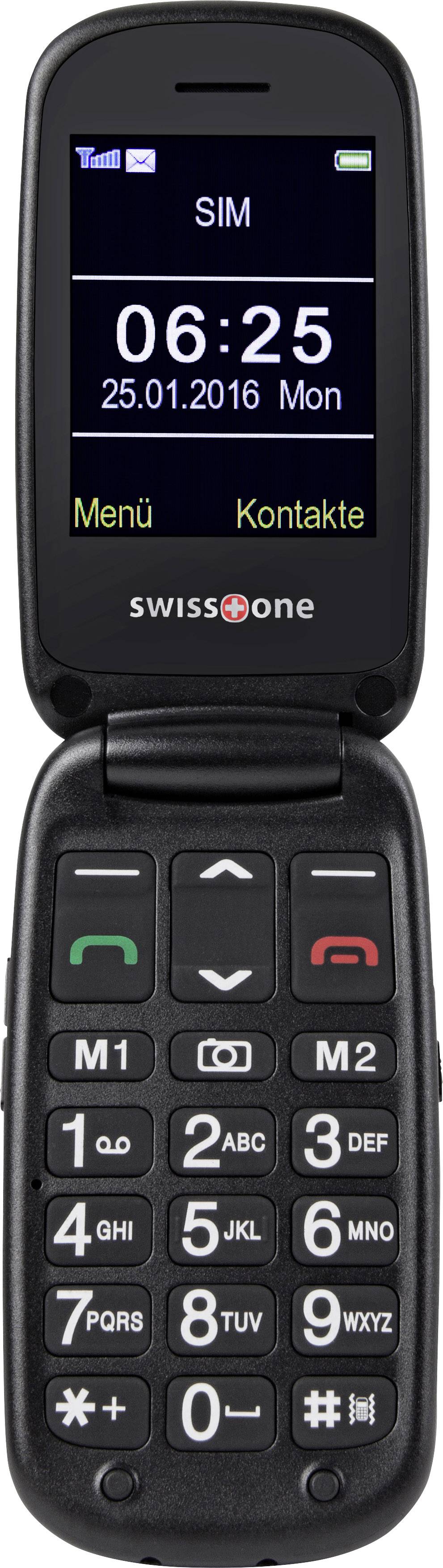 swisstone BBM 625 Senioren-Klapp-Handy mit Ladestation, SOS Taste Rot