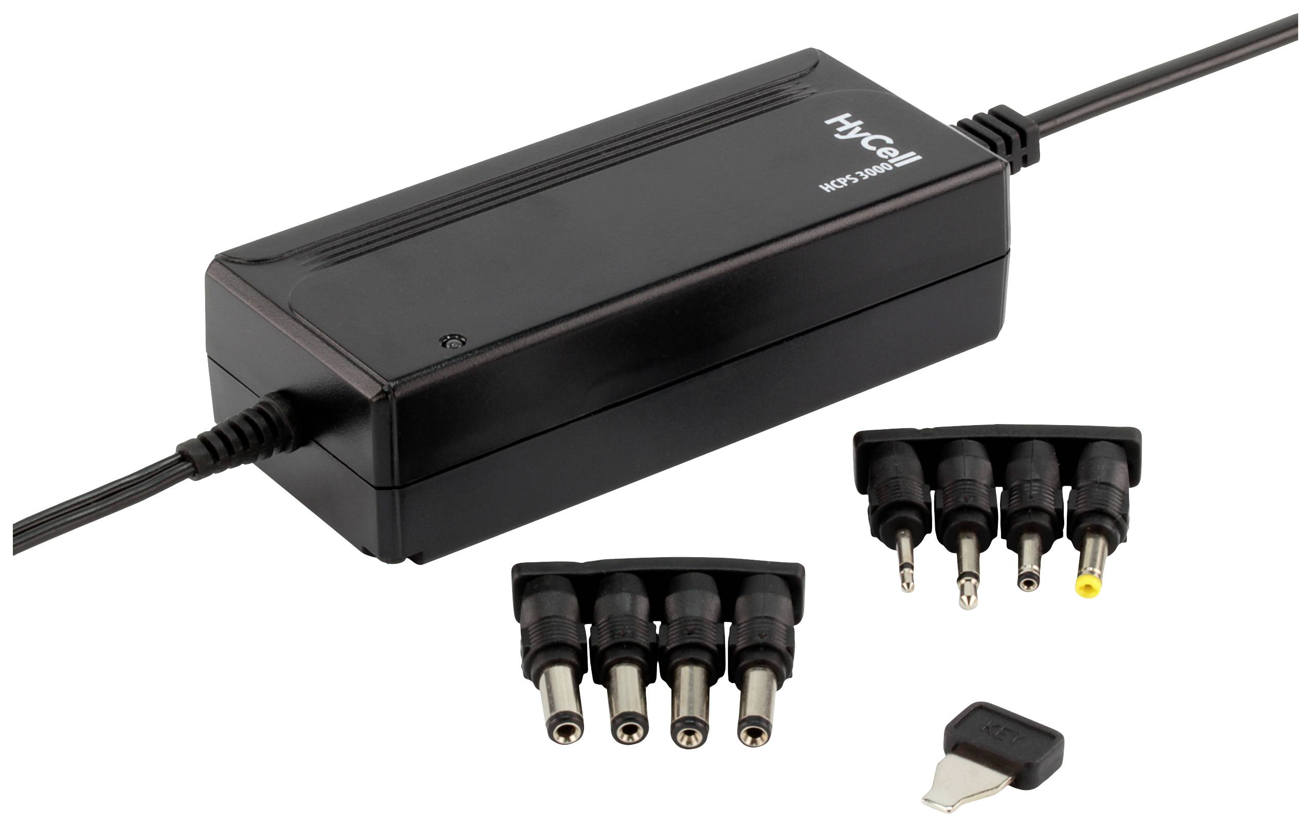 HyCell 1201-0010 Steckernetzteil, einstellbar 5 V/DC, 6 V/DC, 7.5 V/DC, 9 V/DC, 12 V/DC, 13.5 V/DC