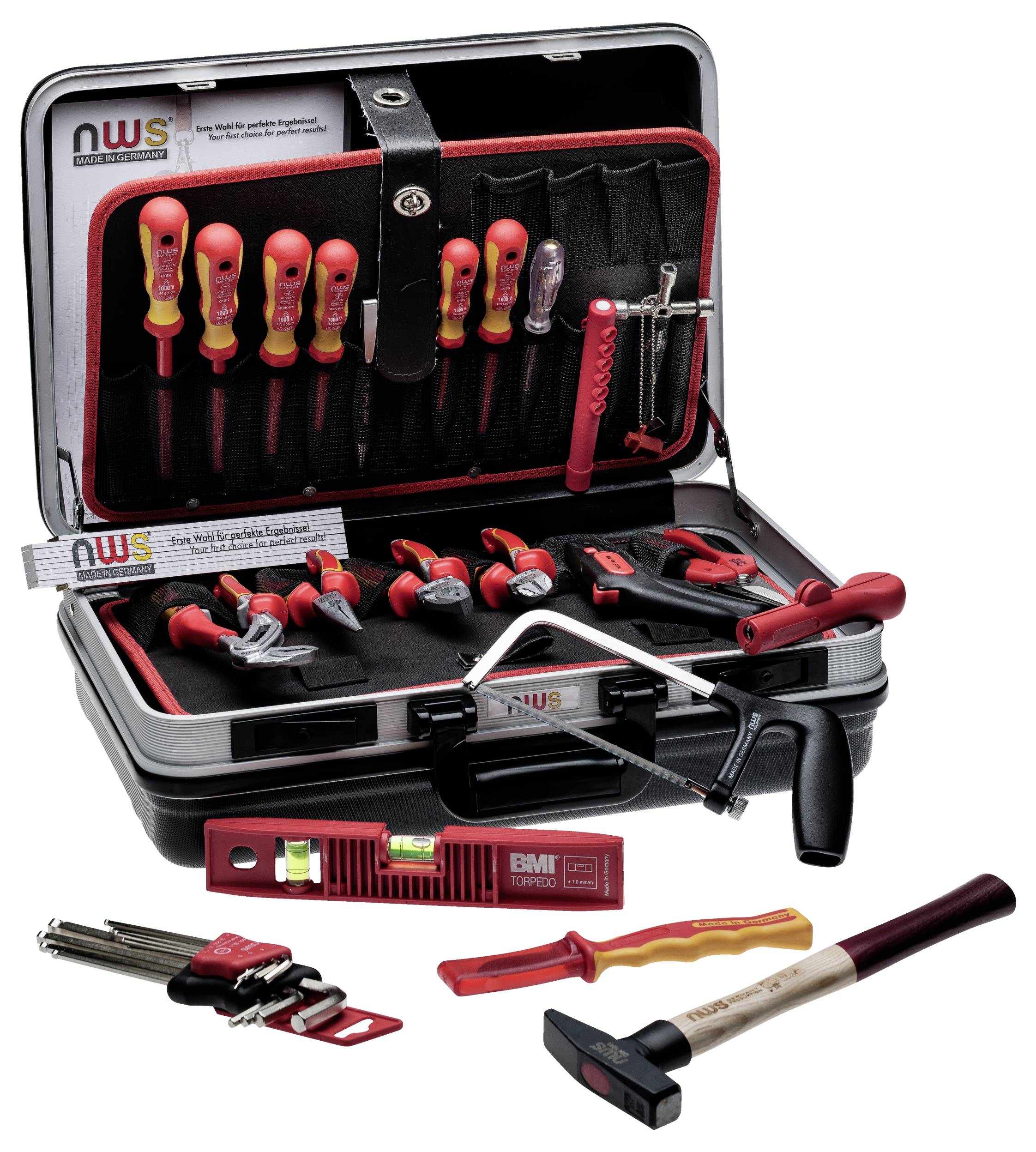 NWS 321K-24 Elektriker Werkzeugkoffer bestückt 24teilig (L x B x H) 470 x 360 x 180mm