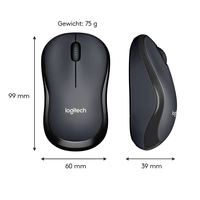Logitech M220 Silent Maus Funk Optisch Schwarz 3 Tasten 1000 dpi Logitech M220 Silent Maus Funk Optisch Schwarz 3 Tasten 1000 dpi