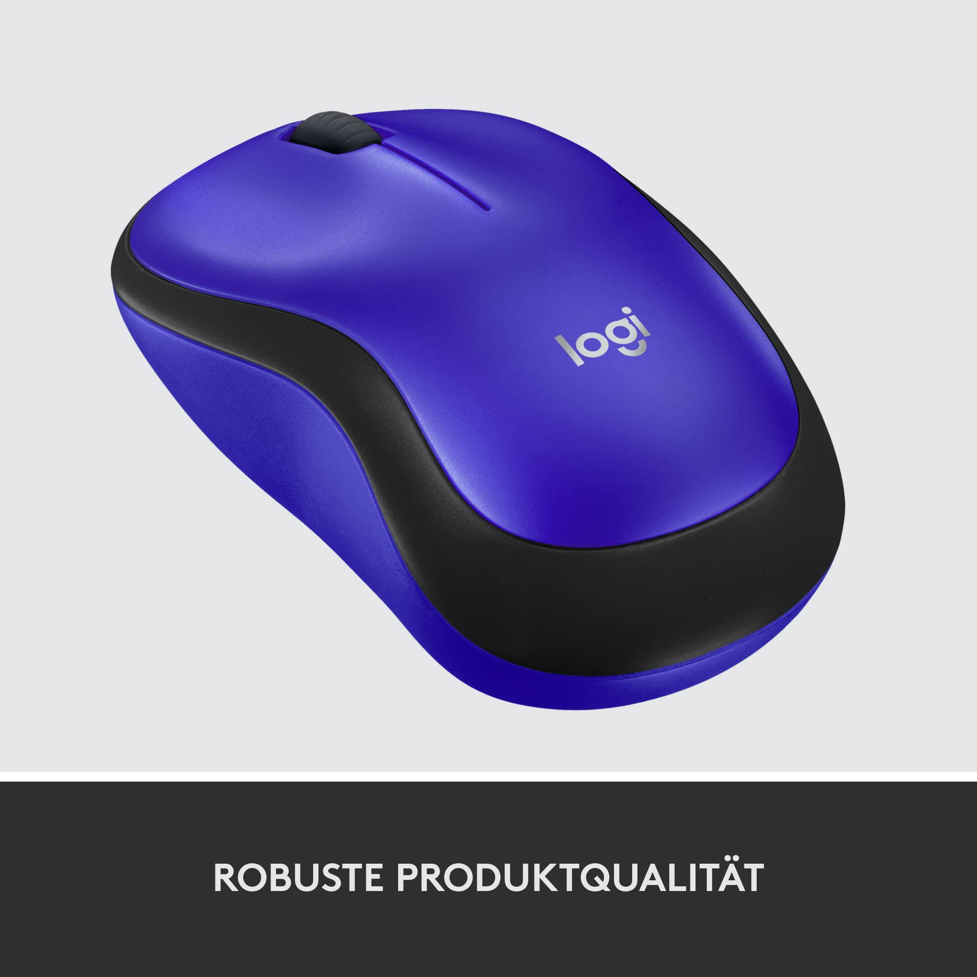 Logitech M220 Silent Maus Funk Optisch Blau 3 Tasten 1000 dpi