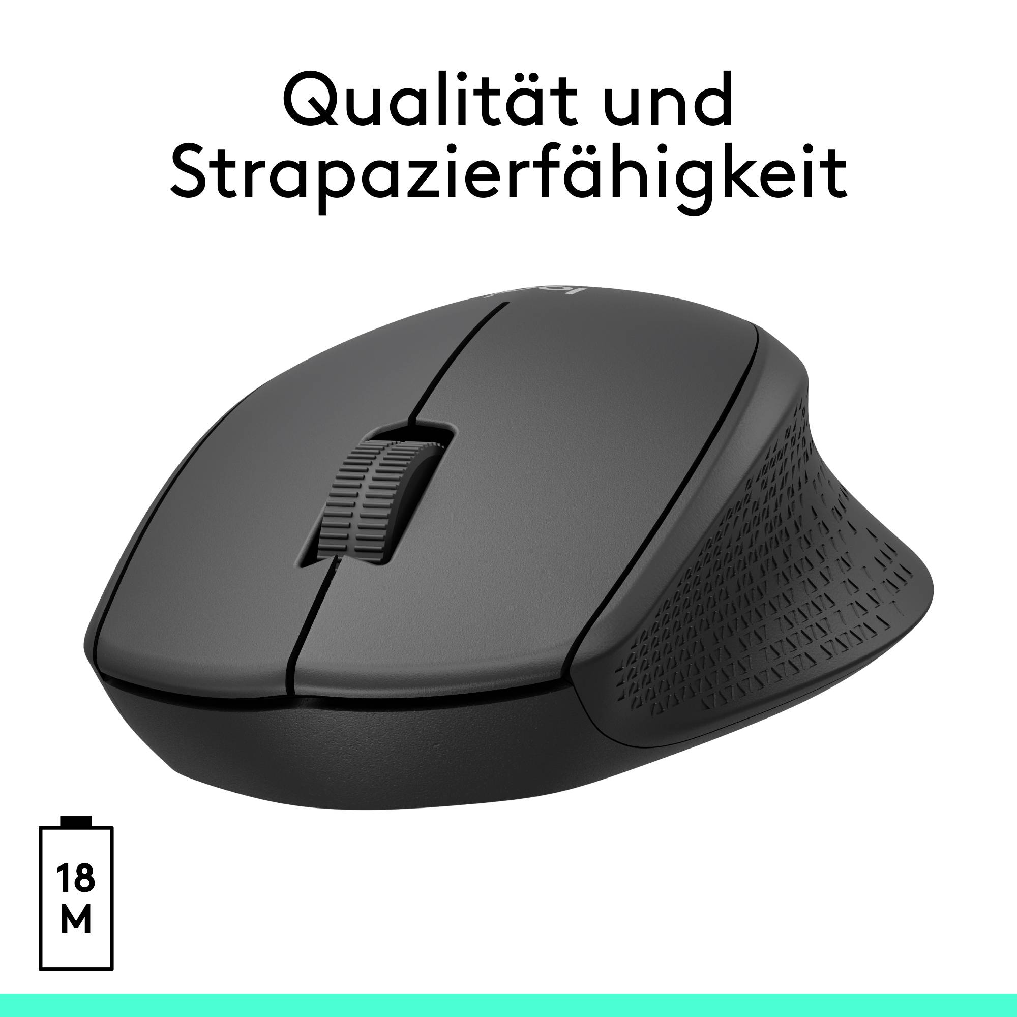 Logitech M330 Silent Plus Maus Funk Optisch Schwarz 3 Tasten 1000 dpi
