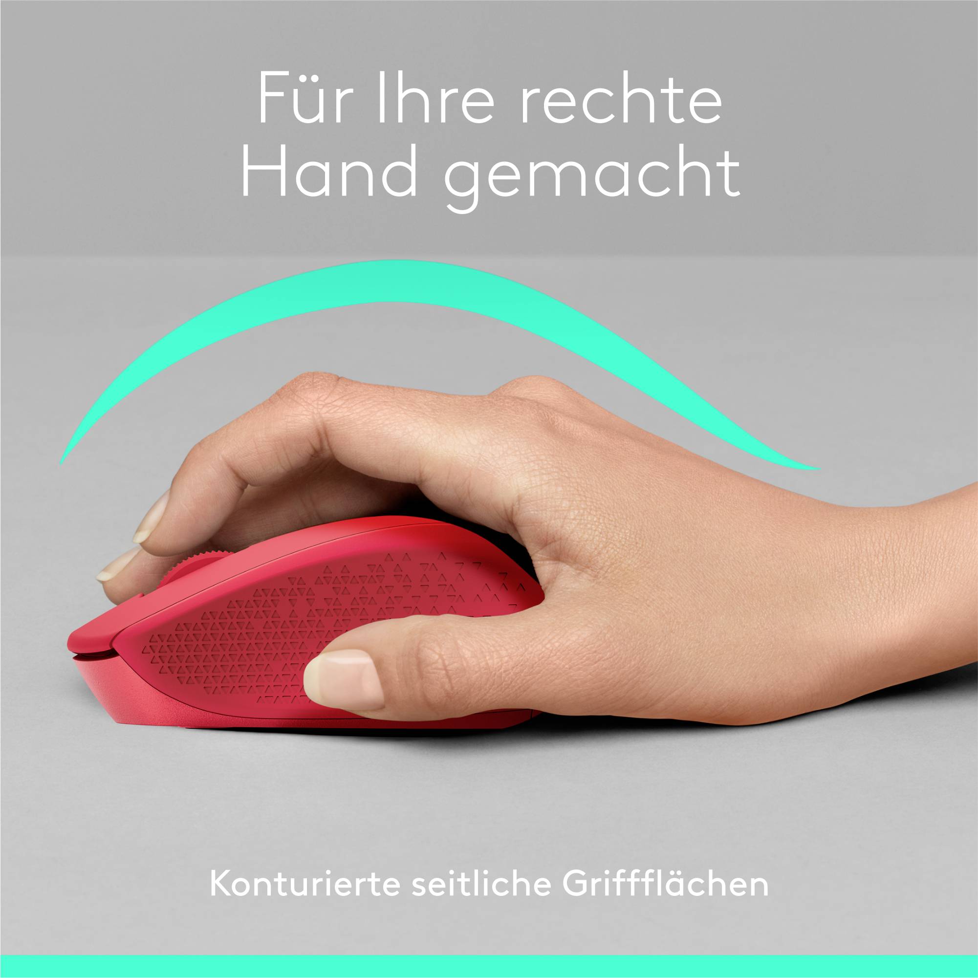 Logitech M330 Silent Plus Maus Funk Optisch Rot 3 Tasten 1000 dpi