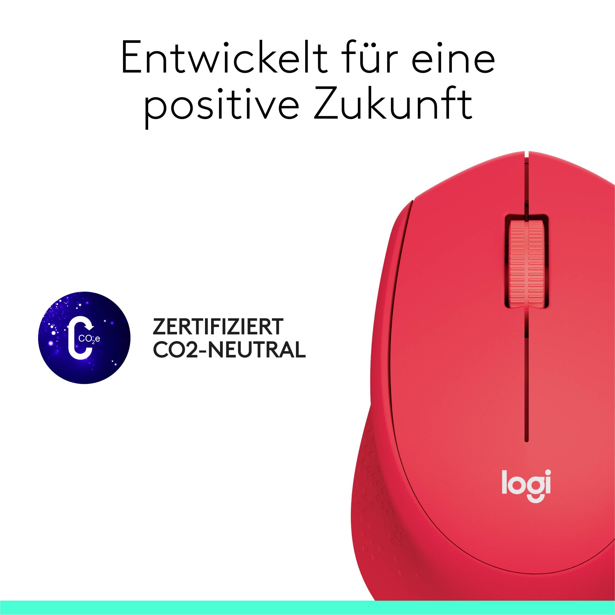 Logitech M330 Silent Plus Maus Funk Optisch Rot 3 Tasten 1000 dpi