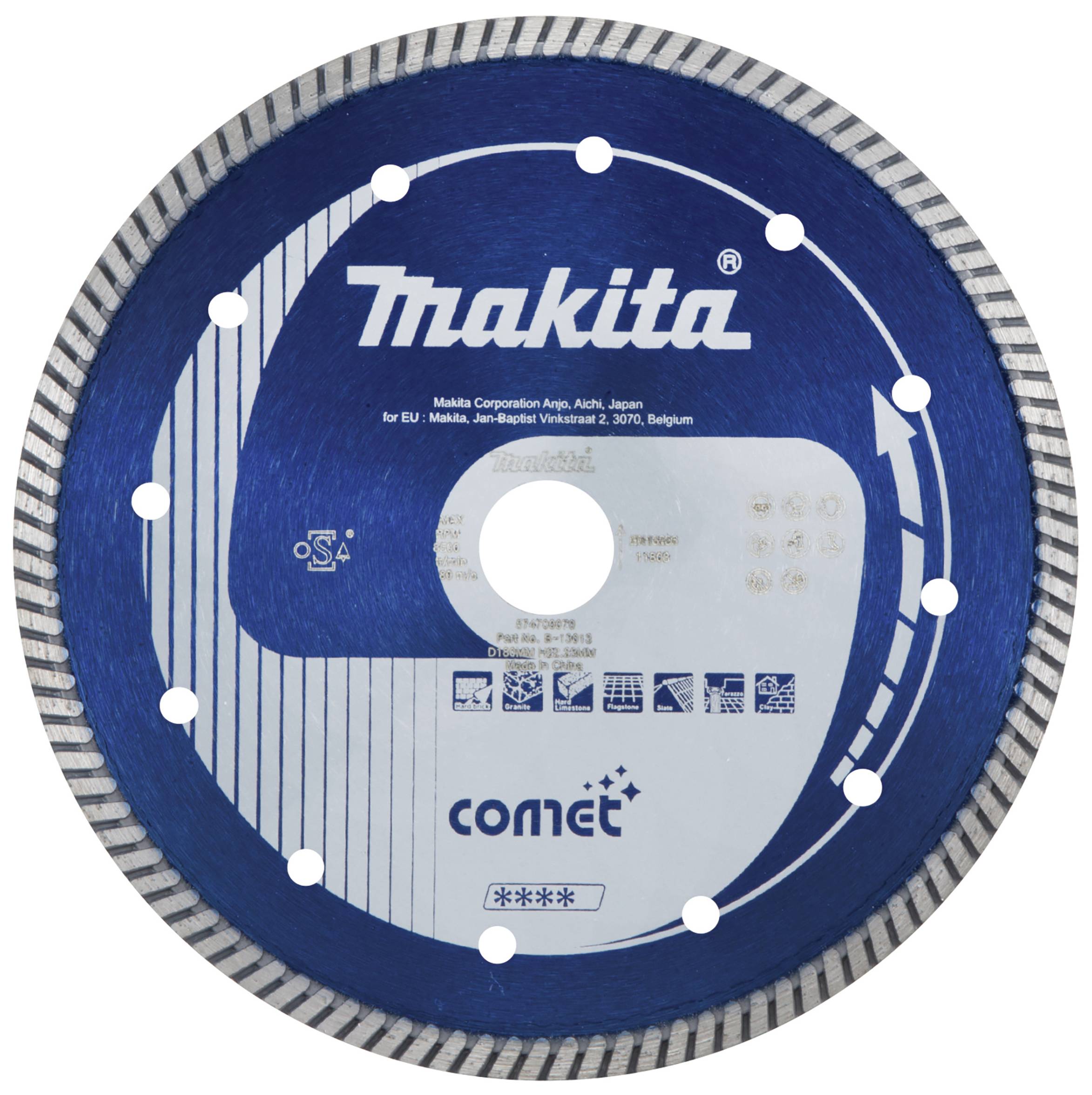 Makita B-13013 COMET Diamanttrennscheibe Durchmesser 180 mm 1 St.