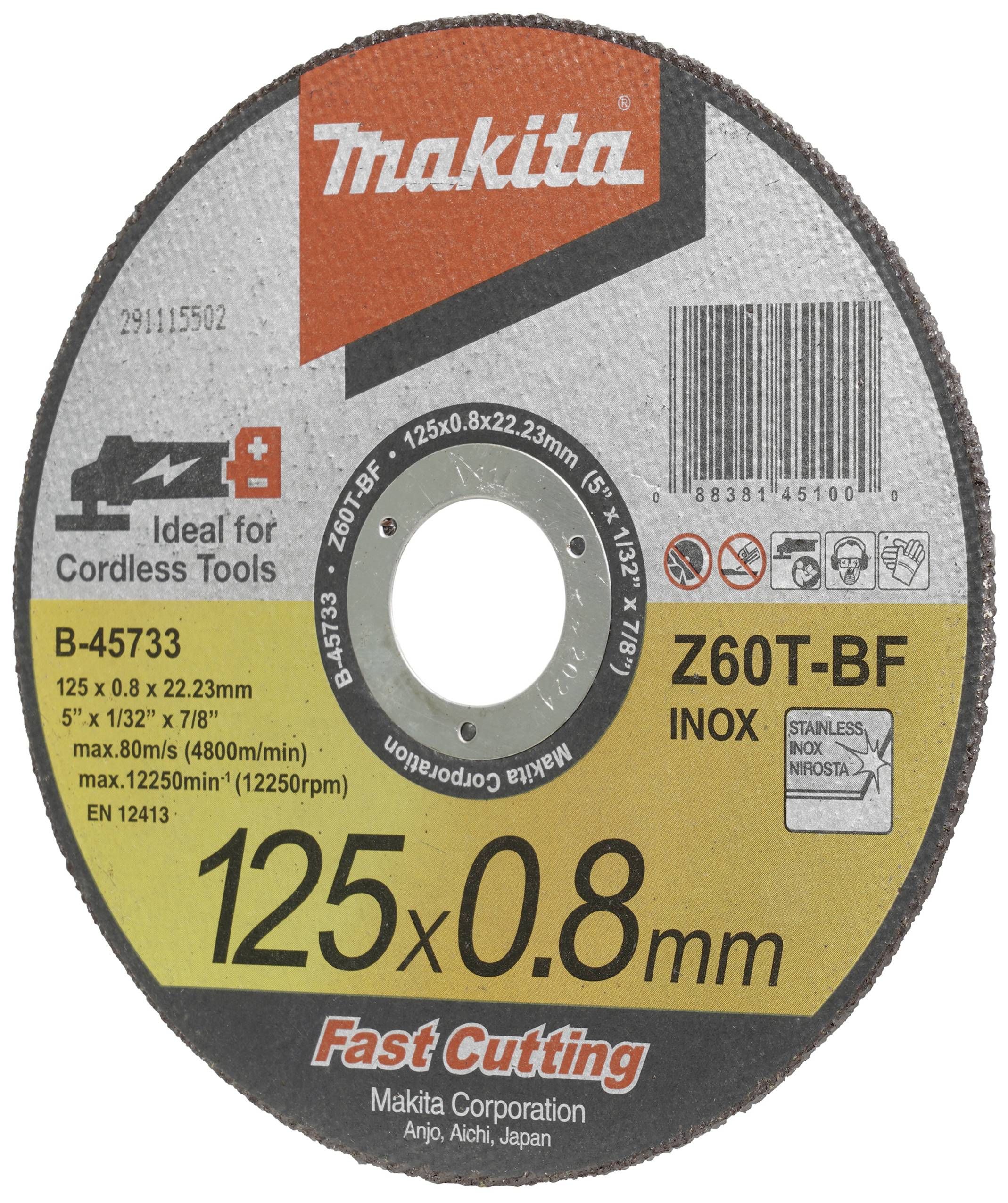 Makita B-45733 Trennscheibe gerade 125 mm 1 St. Stahl, Edelstahl