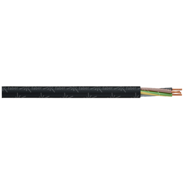 Faber Kabel 030018 Câble gainé H05VV-F 3 x 1 mm² noir Marchandise vendue au mètre