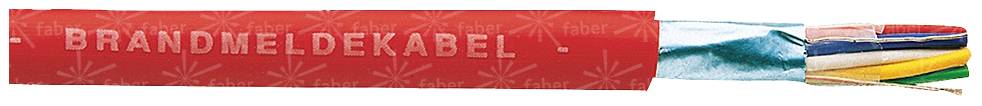Faber Kabel 100058 Brandmeldekabel J-Y(ST)Y 6 x 2 x 0.8mm Rot Meterware