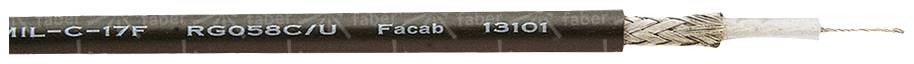 Faber Kabel 100605 Koaxialkabel Außen-Durchmesser: 5 RG58 C/U 50Ω Schwarz Meterware