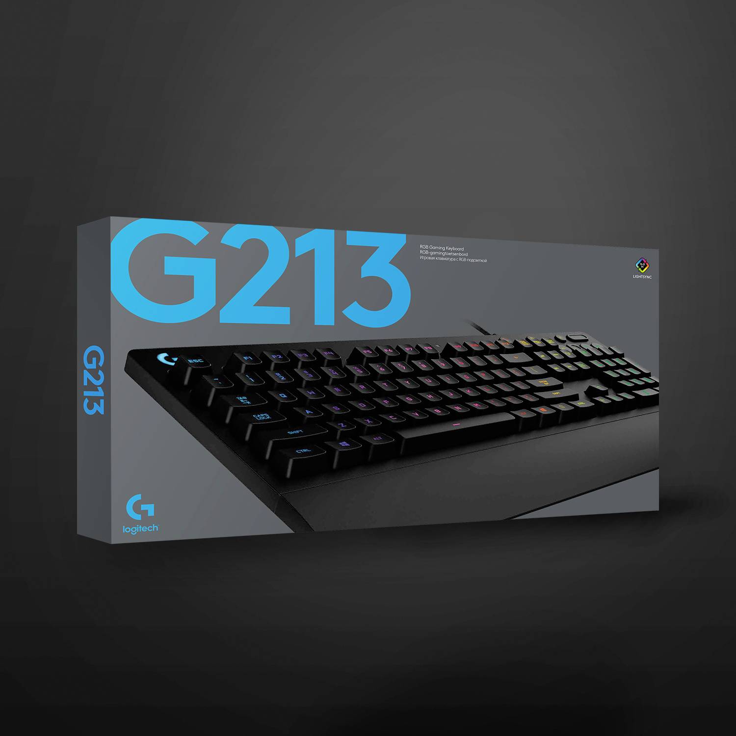 Logitech Gaming G213 Prodigy USB Gaming-Tastatur Deutsch, QWERTZ Schwarz Beleuchtet, Spritzwassergeschützt