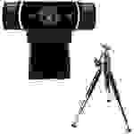 Logitech C922 Pro Stream Full HD-Webcam 1920 x 1080 Pixel Standfuß, Klemm-Halterung