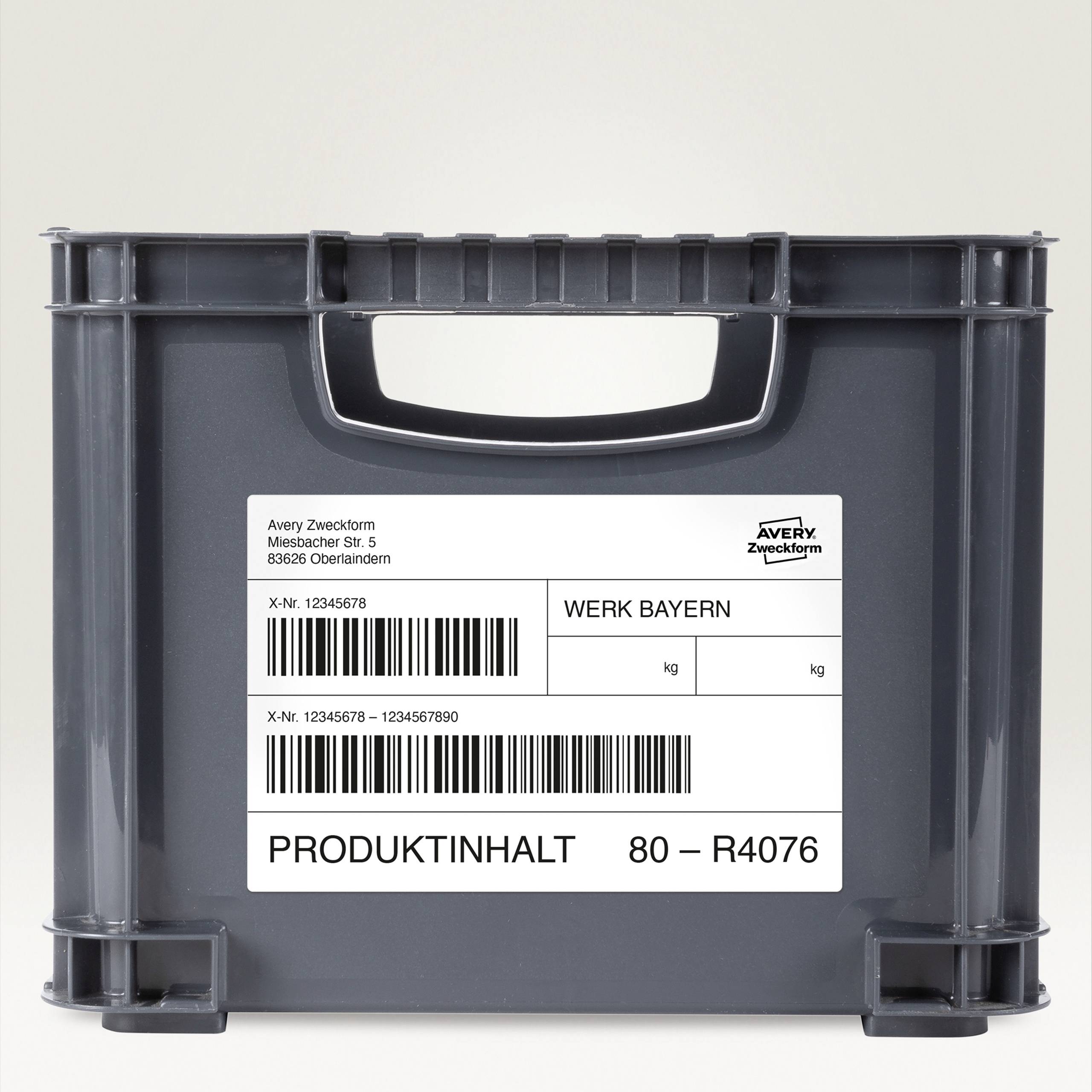 Avery-Zweckform L4717REV-20 Folien-Etiketten 210 x 148mm Polyester-Folie Weiß 40 St. Wiederablösbar Farblaserdrucker