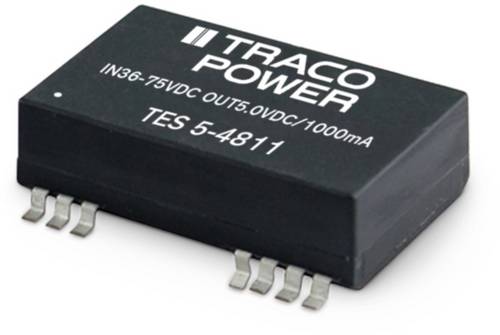 TracoPower TES 5-4821 DC/DC-Wandler, SMD 48 V/DC 5 V/DC, -5 V/DC 500 mA 5 W Anzahl Ausgänge: 2 x In