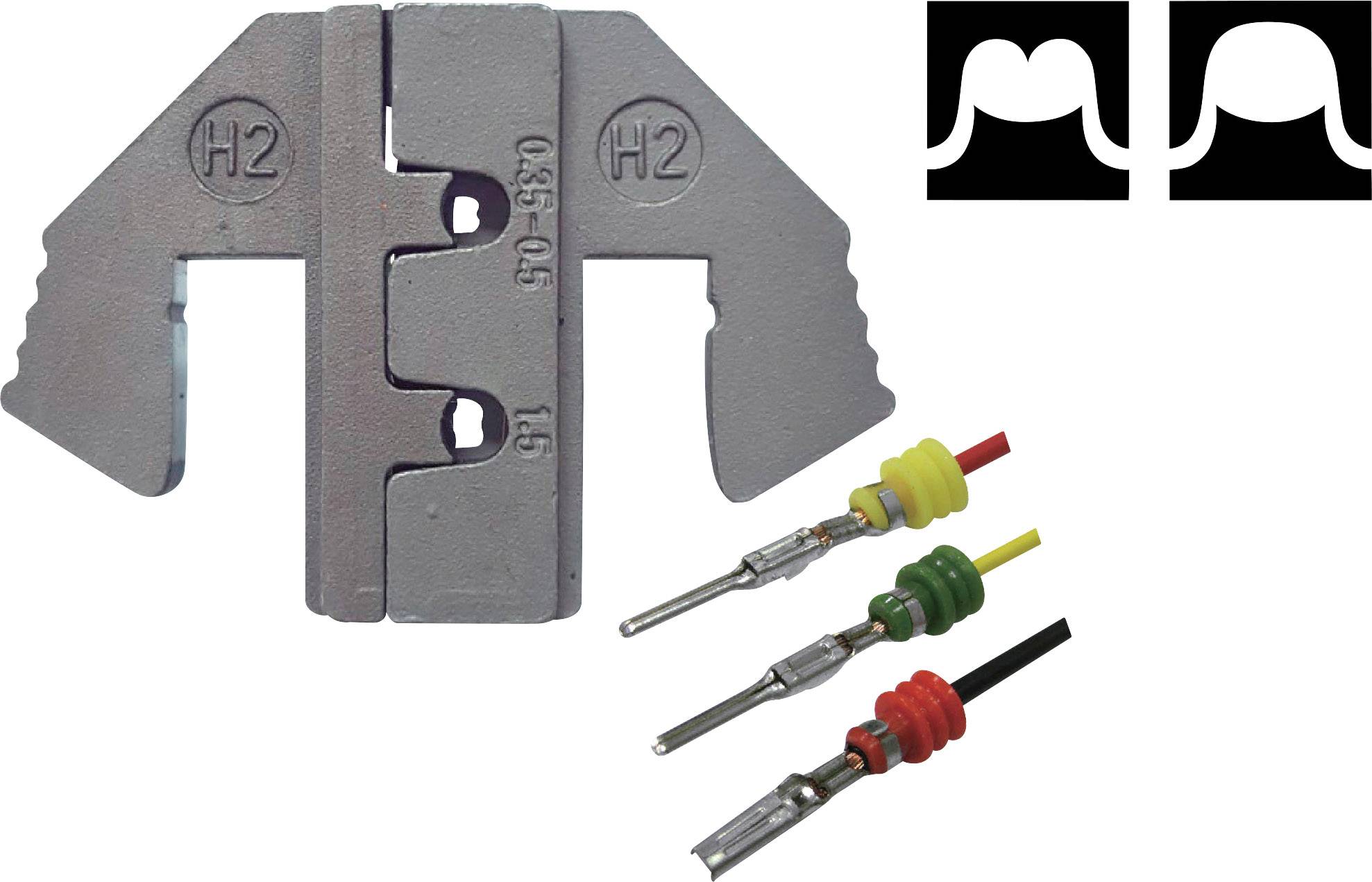 TOOLCRAFT PLE-0H2 Crimp-Einsätze AMP Superseal 1.5 Quetschbereich: 0.35 bis 1.5mm² Passend für Marke (Zangen): TOOLCRAFT PZ-500
