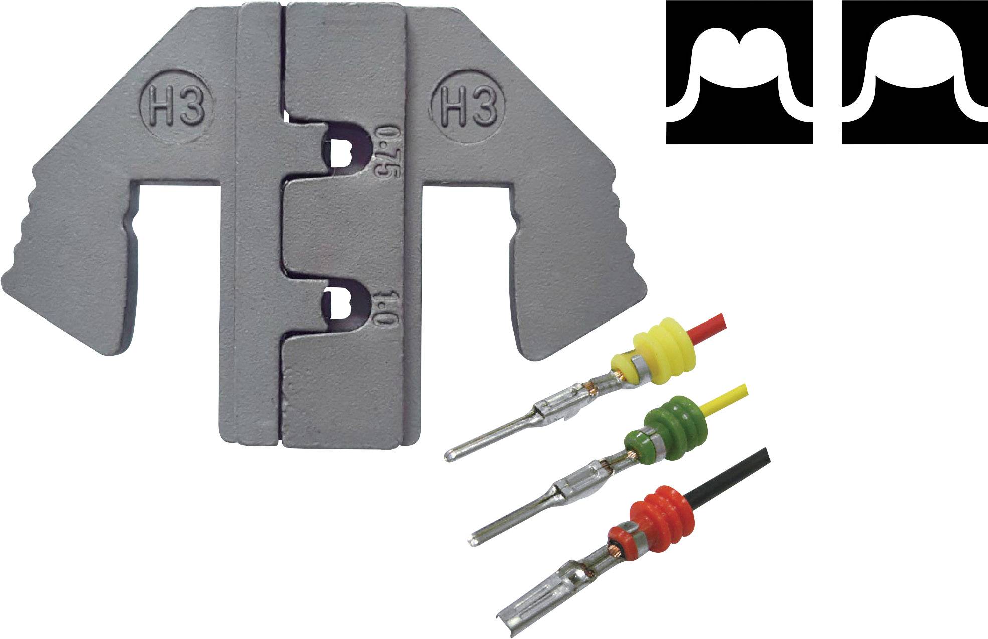 TOOLCRAFT PLE-0H3 Crimp-Einsätze AMP Superseal 1.5 Quetschbereich: 0.75 bis 1mm² Passend für Marke (Zangen): TOOLCRAFT PZ-500