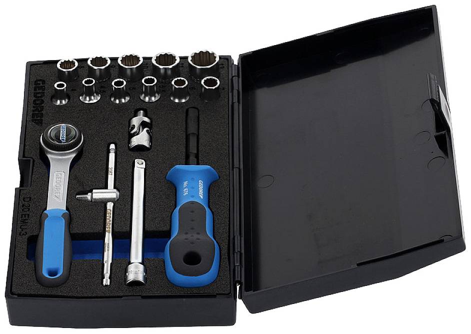 Gedore Steckschlüsselsatz metrisch 1/4" (6.3 mm) 17teilig 1815652