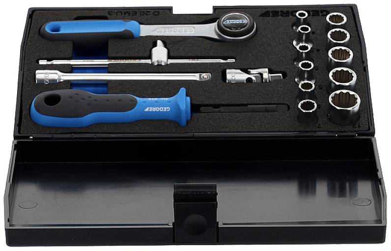 Gedore Steckschlüsselsatz metrisch 1/4" (6.3 mm) 17teilig 1815652