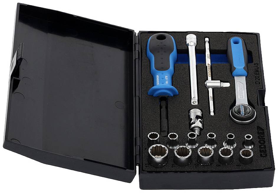 Gedore Steckschlüsselsatz metrisch 1/4" (6.3 mm) 17teilig 1815652