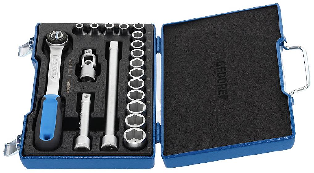 Gedore Steckschlüsselsatz metrisch 1/2" (12.5 mm) 17teilig 2682842