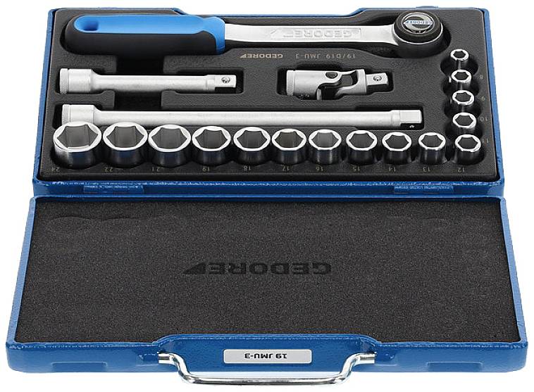 Gedore Steckschlüsselsatz metrisch 1/2" (12.5 mm) 17teilig 2682842