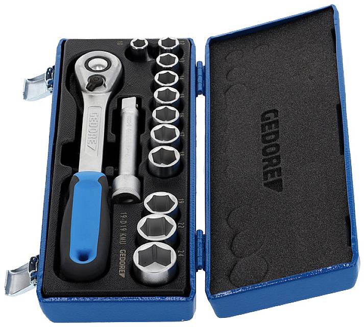 Gedore Steckschlüsselsatz metrisch 1/2" (12.5 mm) 13teilig 2545810